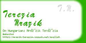 terezia mrazik business card